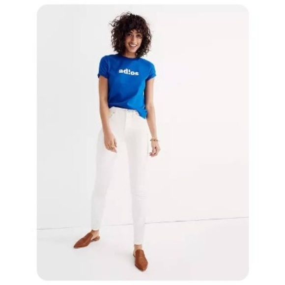 Madewell - White 9” High Rise Skinny Jeans - Picture 3 of 12